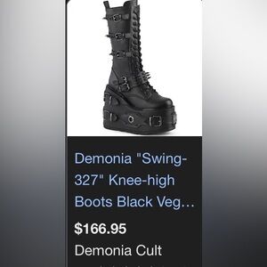 Demonia spiked boots size 10